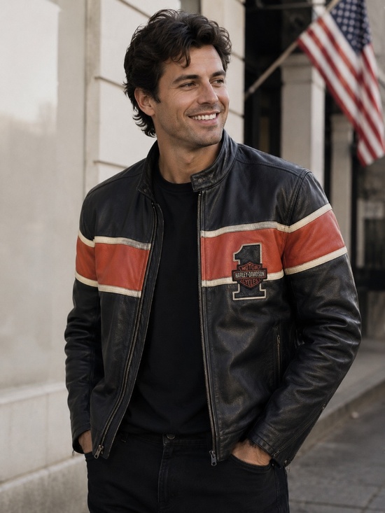 Harley-Davidson Other - Harley Davidson Victory Lane Leather Jacket XL | #1 Logo Cafe Racer Motorcycle